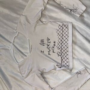Graphic White Long Sleeve Top from dolls kill